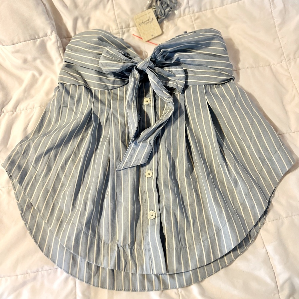 NWT Free people strapless top (comes with add on straps)